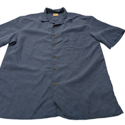 Chemise hawaïenne modal Jo S.A. Bank bleue manches courtes taille L #735