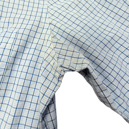 Chemise Chaps bleu clair à carreaux taille M #48e