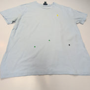 T-shirt Polo Ralph Lauren M Bleu Clair Logo Jaune 100% Coton