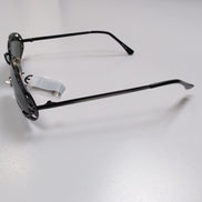 Lunettes de soleil Y2K Branche fine Acier Brossé Ovale