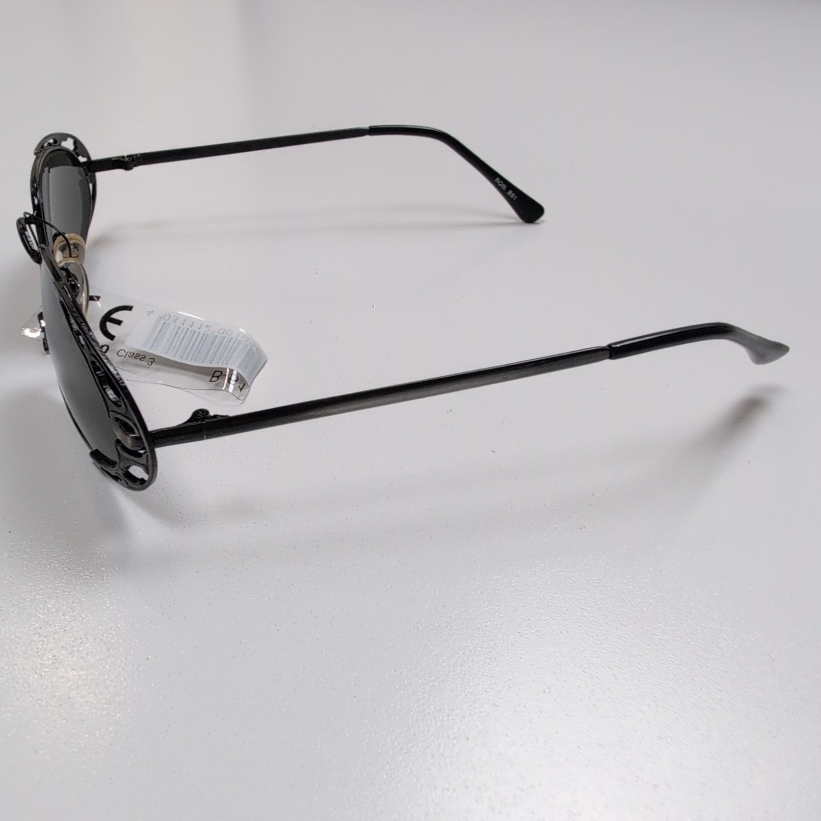 Lunettes de soleil Y2K Branche fine Acier Brossé Ovale