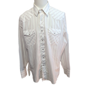 Chemise Wrangler Western Made in USA Rare Motif Satiné Taille XL manches longues