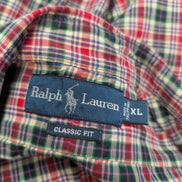 CHEMISE Ralph Lauren homme XL Classic Tartan ROUGE VERT Noël 🎄