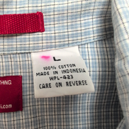 Chemise Levi's Manches Courtes Bleue à Carreaux - Taille L RARE