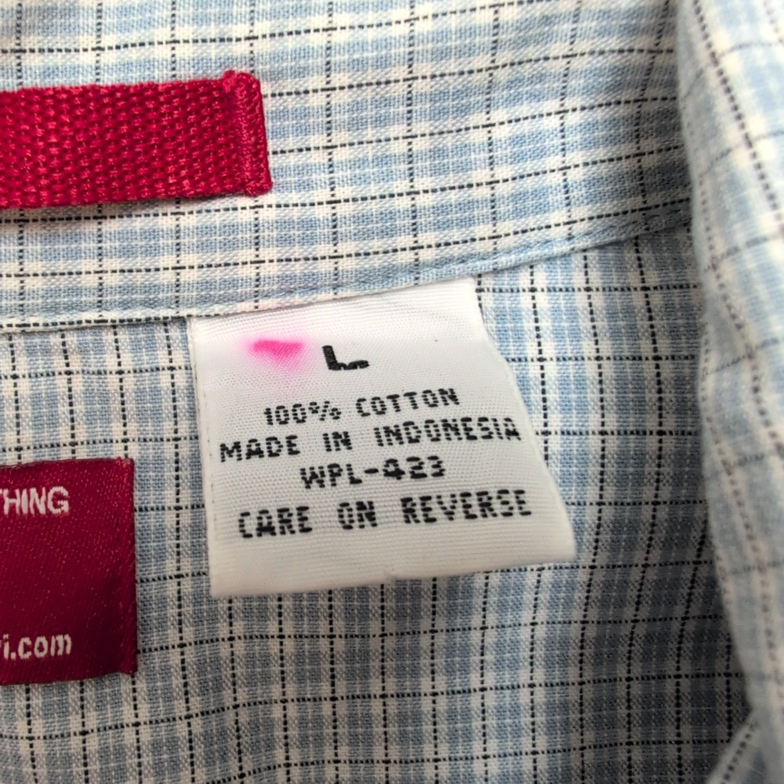 Chemise Levi's Manches Courtes Bleue à Carreaux - Taille L RARE