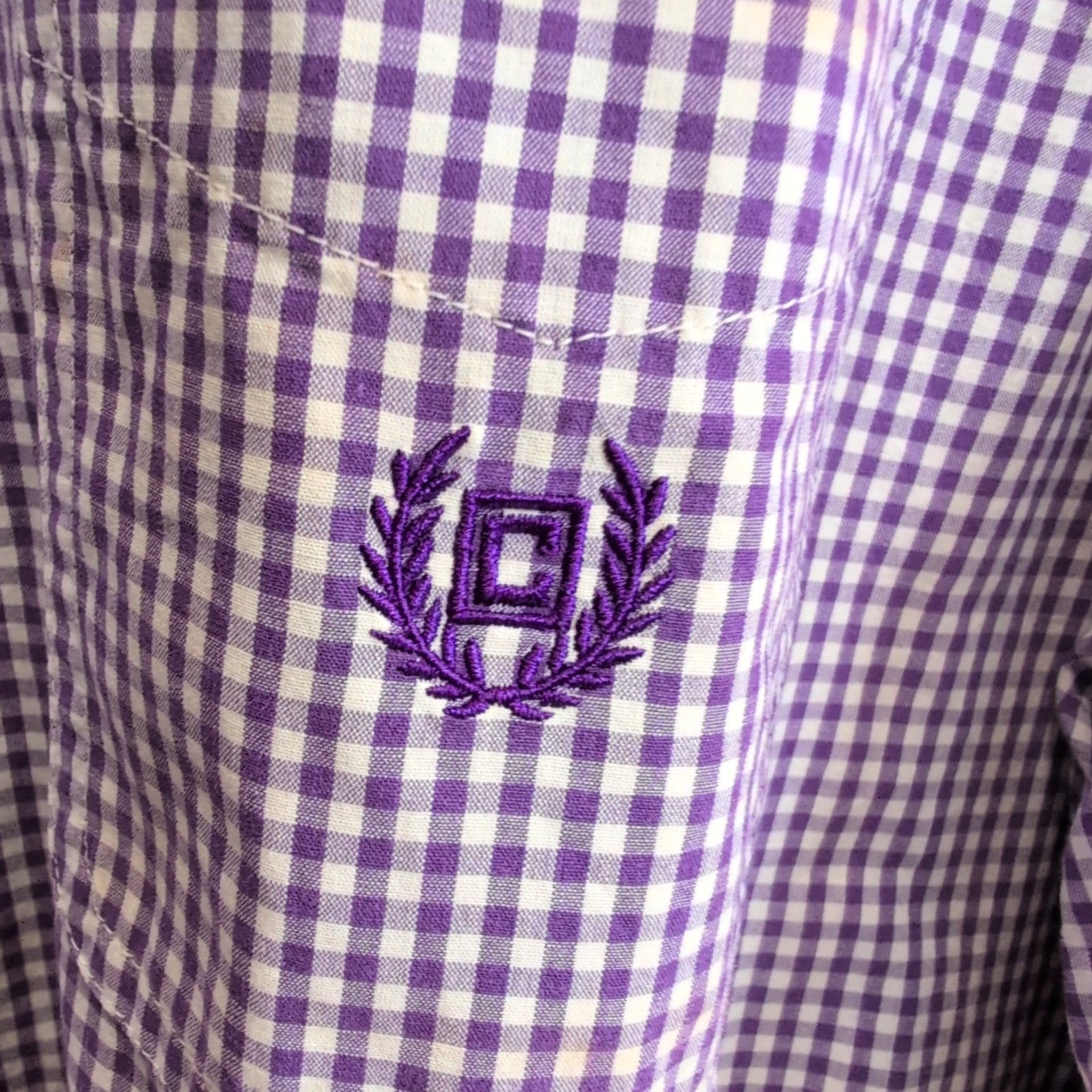 Chemise CHAPS à carreaux violet taille L #192e