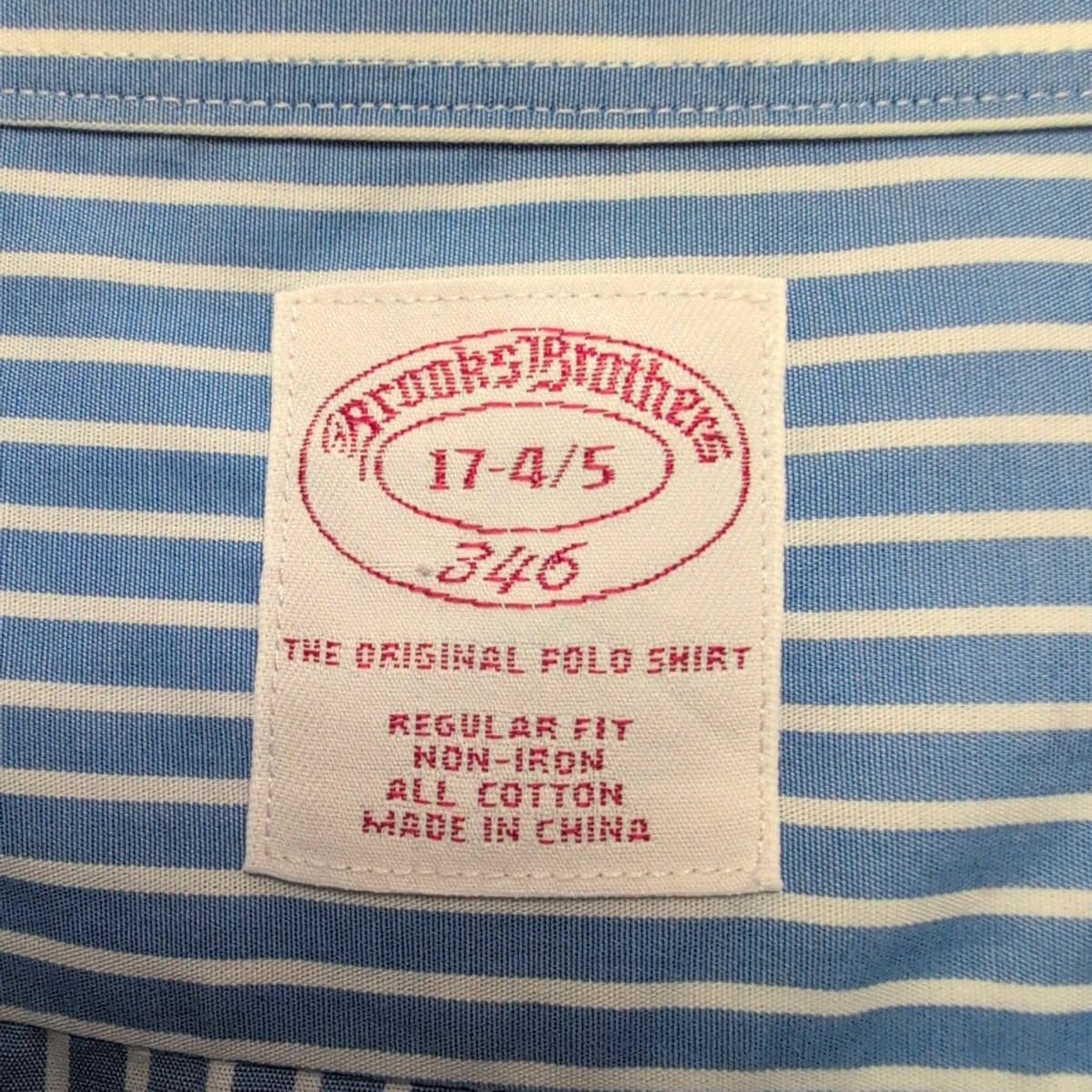 Chemise Brooks Brothers XL Regular Fit Bleu Rayures 100% Coton