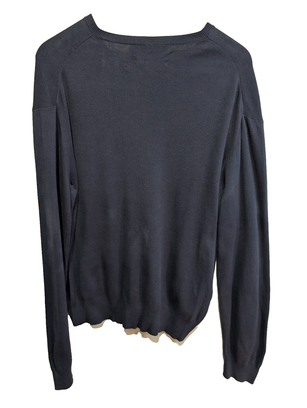 Pull Polo Ralph Lauren L bleu marine col V 100% Pima Cotton logo vert