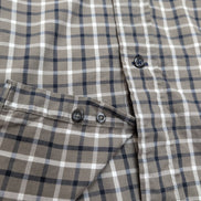 Chemise Nautica L Kaki Carreaux 100% Coton Logo Poche manches longues