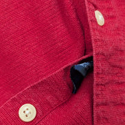 Chemise CHAPS rouge uni manches courtes taille M logo brodé 1 poche homme