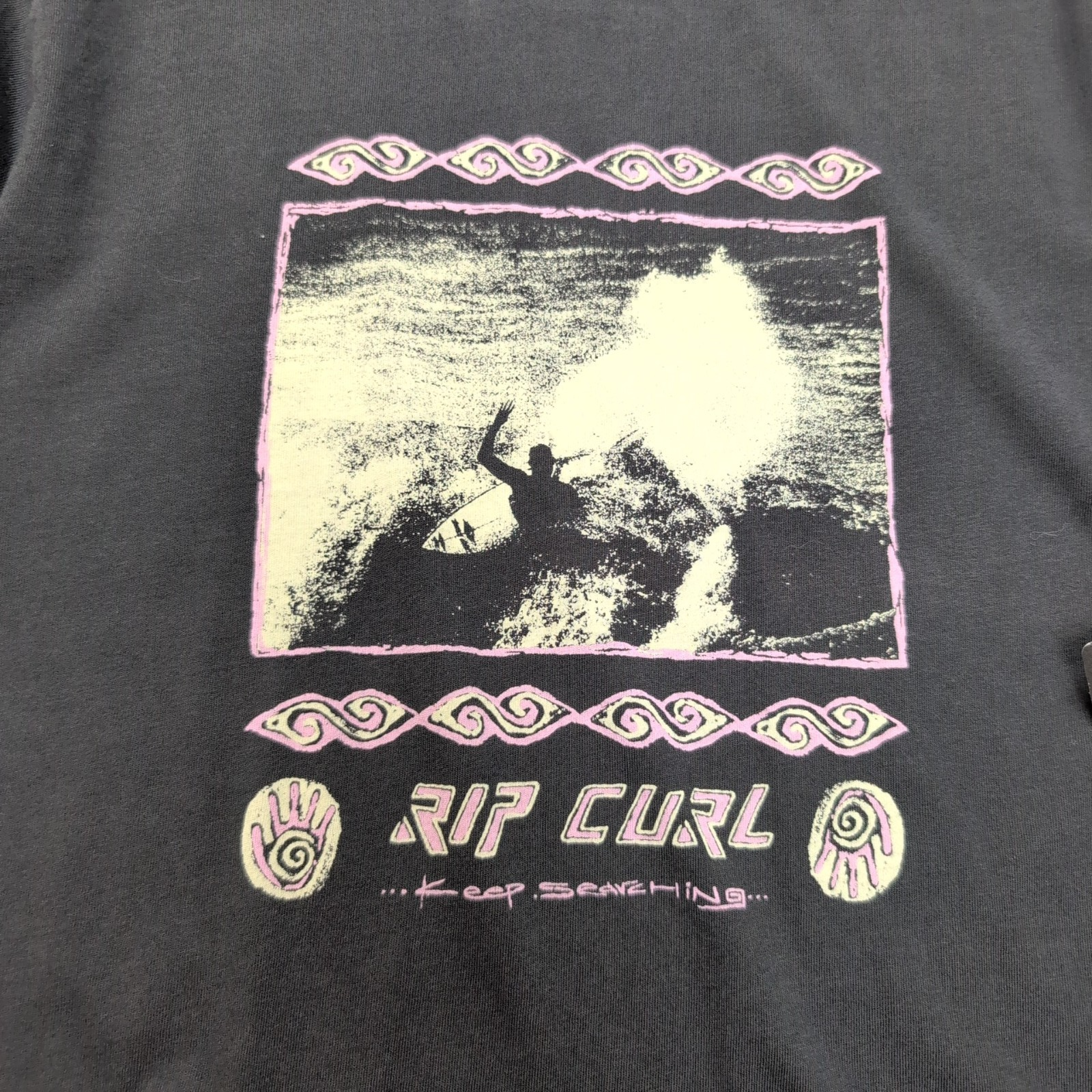 T-shirt Rip Curl Manches Longues 12 Ans Gris Surf Neuf avec Étiquette
