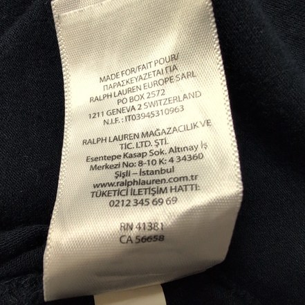 Chemise Ralph Lauren XXL Featherweight Mesh Coton Piqué Bleu Marine Logo Blanc
