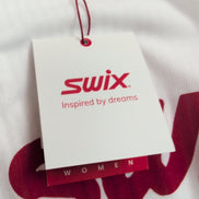 T-shirt Running Femme SWIX Race X Taille L Blanc Rouge Technique Neuf