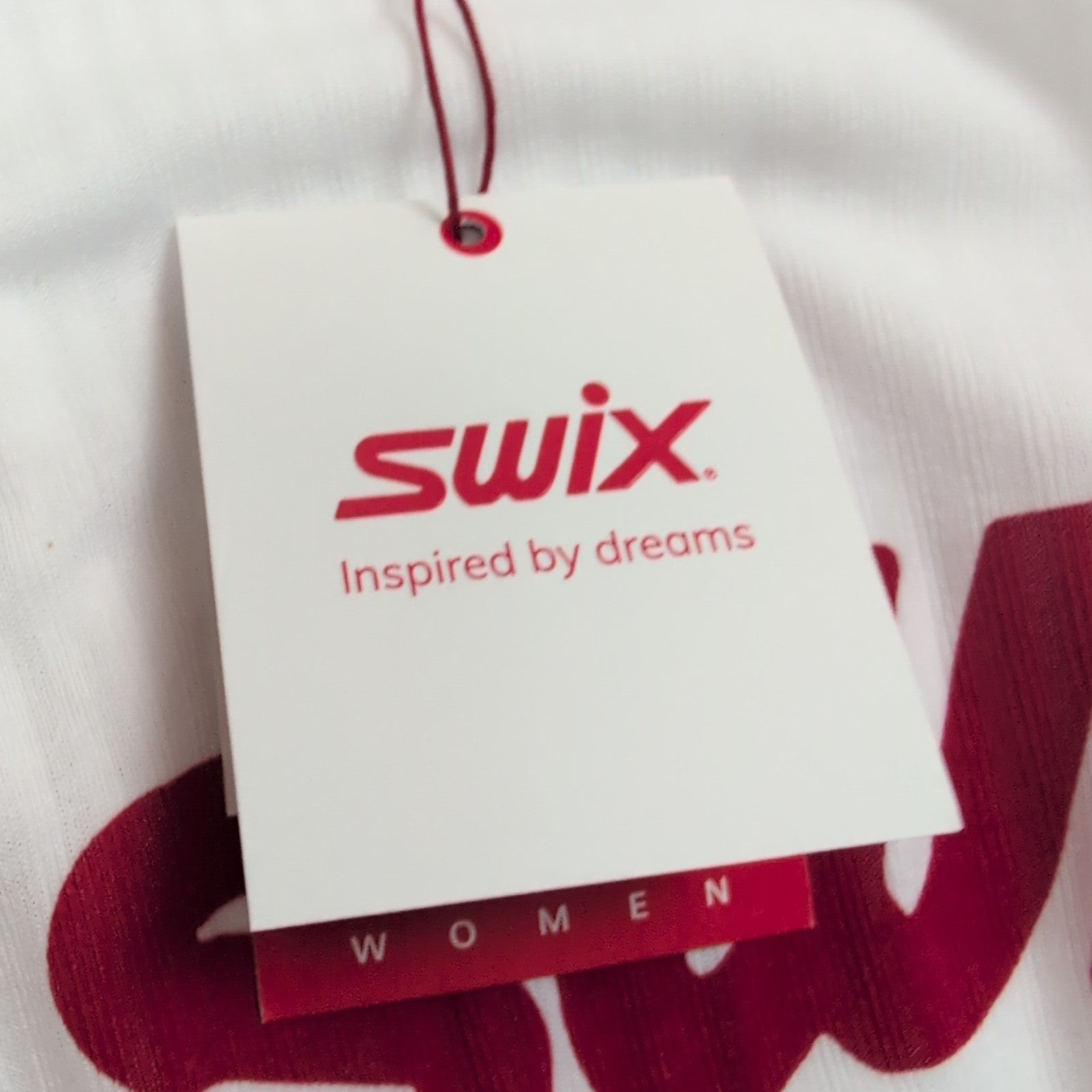 T-shirt Running Femme SWIX Race X Taille L Blanc Rouge Technique Neuf