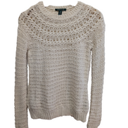 Pull Lauren Ralph Lauren femme S crème alpaga maille ajourée col rond