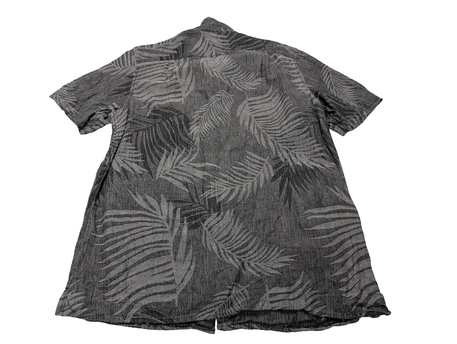 Chemise hawaïenne soie et lin Tasso Elba grise manches courtes taille M