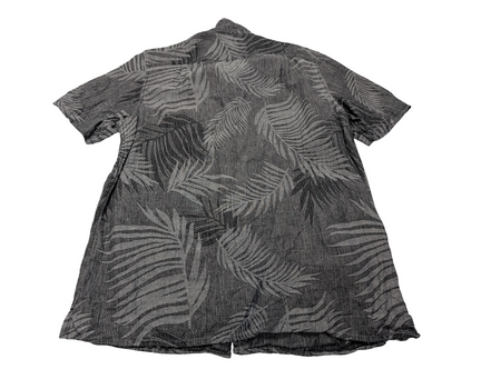 Chemise hawaïenne soie et lin Tasso Elba grise manches courtes taille M