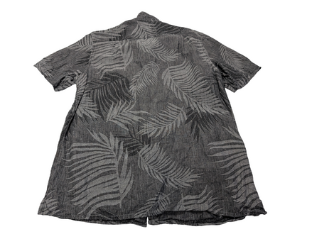 Chemise hawaïenne soie et lin Tasso Elba grise manches courtes taille M