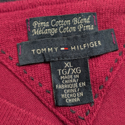 Pull fin sans Manche Tommy Hilfiger Fuchsia - Coton Pima - Taille XL Femme
