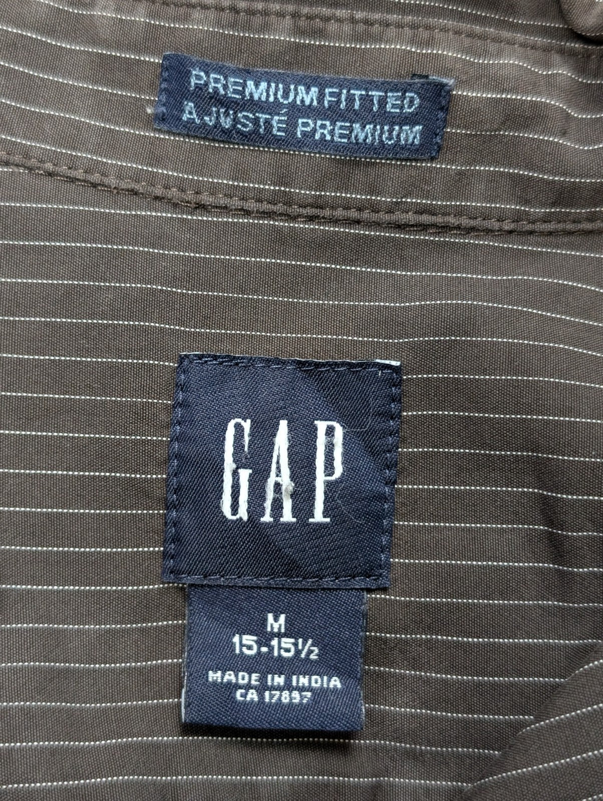 Chemise GAP marron à rayures taille M #102msch