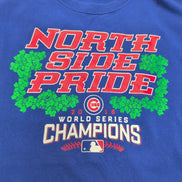 T-shirt MLB Chicago Cubs 2016 World Series LG Bleu Baseball Vintage