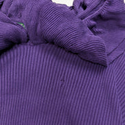 Pull LAUREN Ralph Lauren S violet 100% soie col à volants maille côtelée