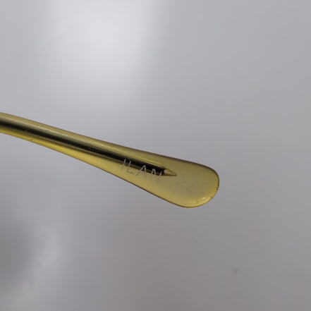 Lunettes de soleil Y2K Branche fine Métal Noir Mat Rectangulaire Jaune