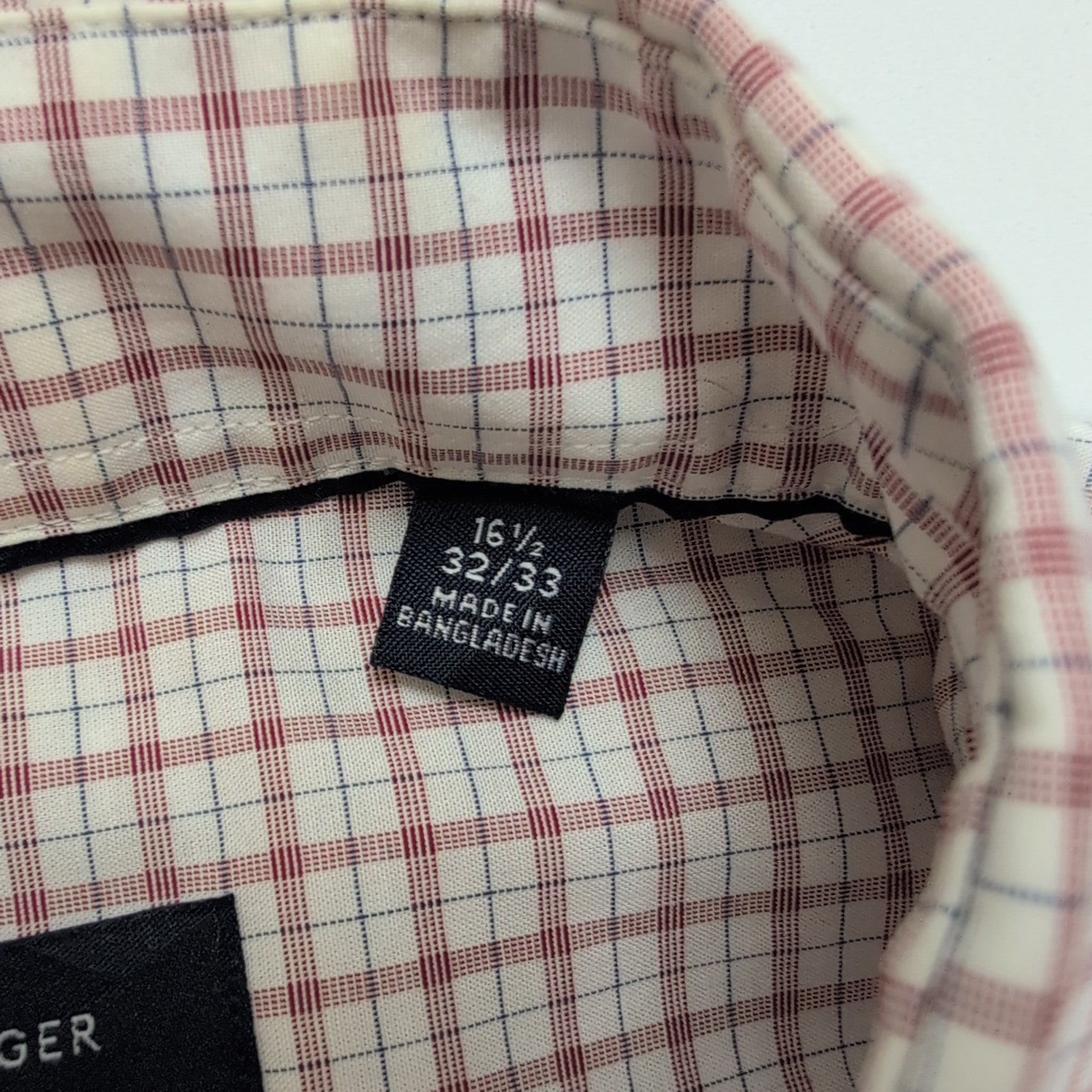 Chemise Tommy Hilfiger Slim Fit Stretch Rouge à Carreaux - Taille L/XL