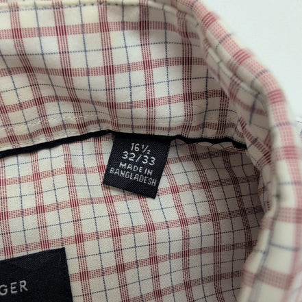 Chemise Tommy Hilfiger Slim Fit Stretch Rouge à Carreaux - Taille L/XL