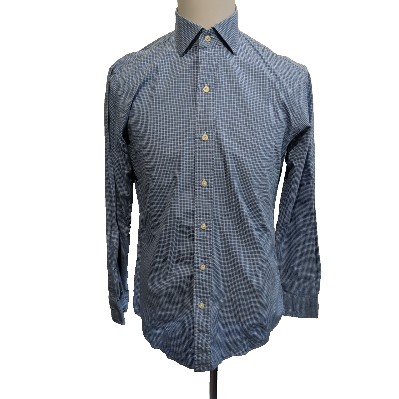 Chemise  Polo Ralph Lauren Regent M Bleu  Carreaux Custom Fit Col Classique