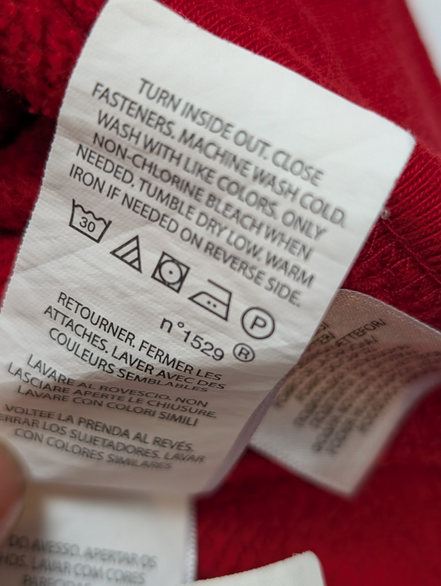 Veste à Capuche Zippée Polo Ralph Lauren Rouge Logo Marine - Taille XL 18-20