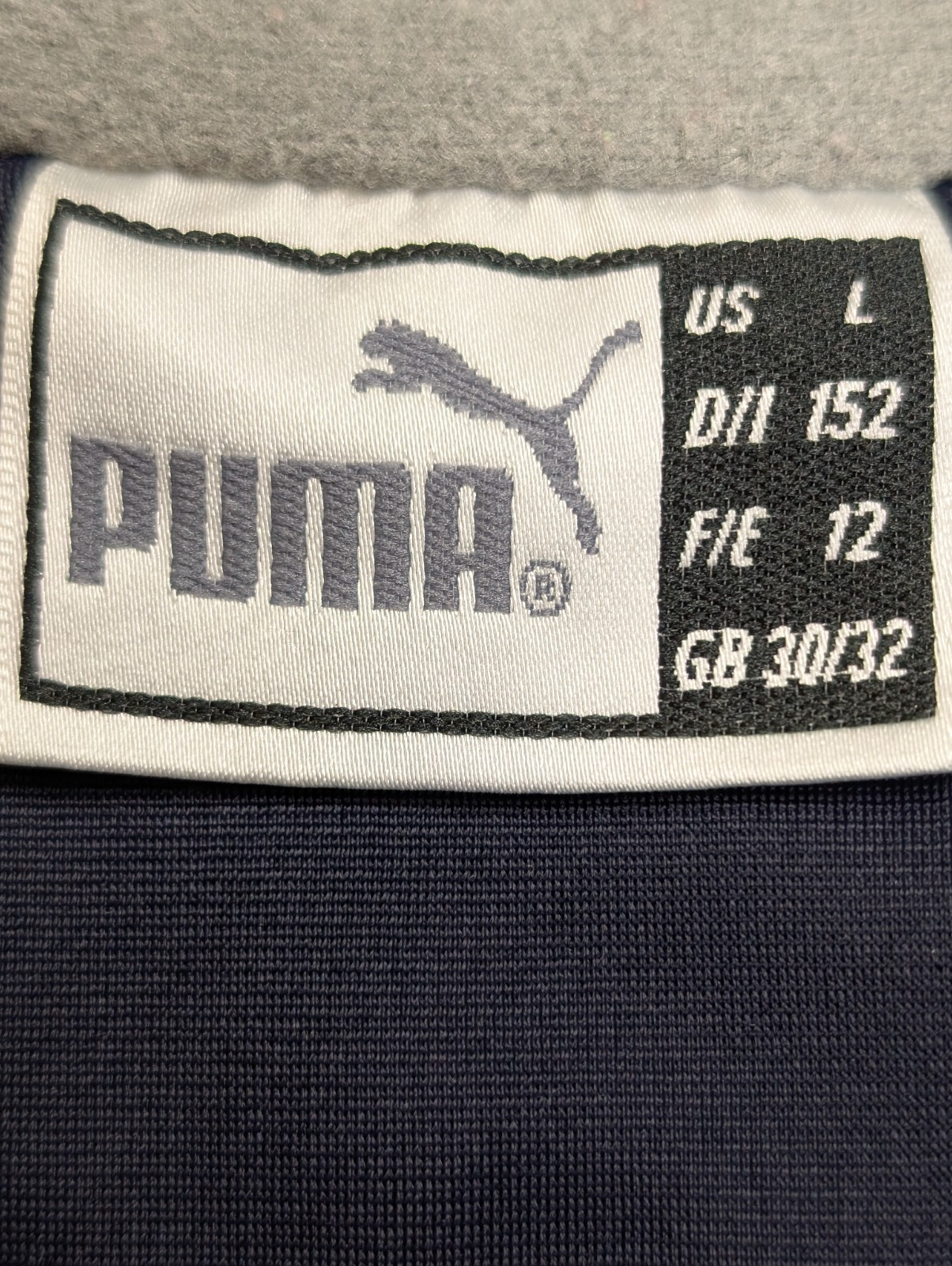 Veste Puma Bleu Marine Taille L (Taille Petit S/M) Jogging Sportswear Zippée