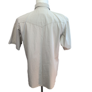 Chemise Wrangler Manches Courtes Crème à Poches Style Western Taille L