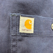 Chemise Carhartt 2XL Tall Relaxed Fit Bleu Marine 2 Poches Zip manches courtes