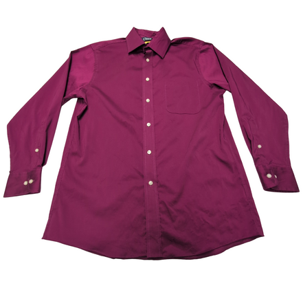 Chemise CHAPS violet uni brillant taille M/L #139e