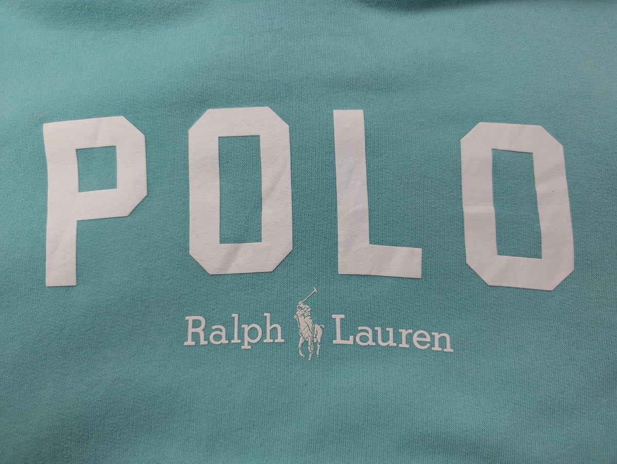 Sweat à capuche Polo Ralph Lauren L vert menthe pastel hoodie logo POLO