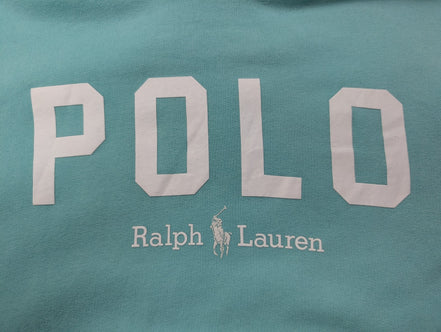 Sweat à capuche Polo Ralph Lauren L vert menthe pastel hoodie logo POLO