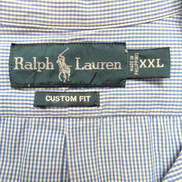 Chemise Ralph Lauren XXL Custom Fit Bleue Carreaux 100% Coton