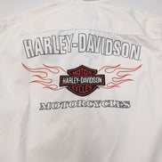 Chemise Harley-Davidson L Blanche 2 Poches Logo Brodé 100% Coton
