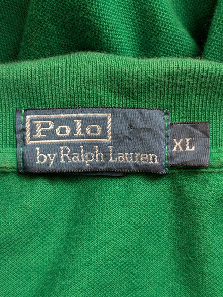 Polo manches courtes Polo Ralph Lauren XL vert foncé logo violet coton