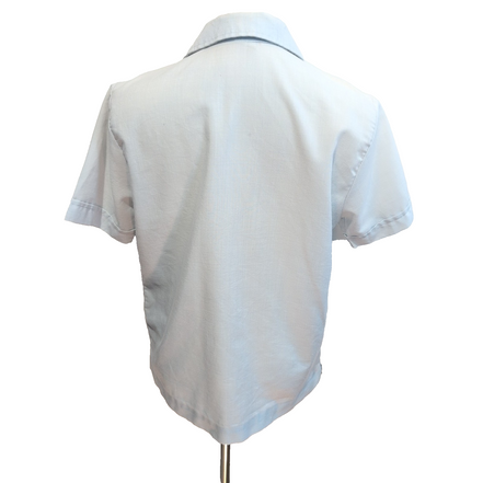 Chemise Hawaïenne St Michael M Bleu Rayures Style Panama Made in UK