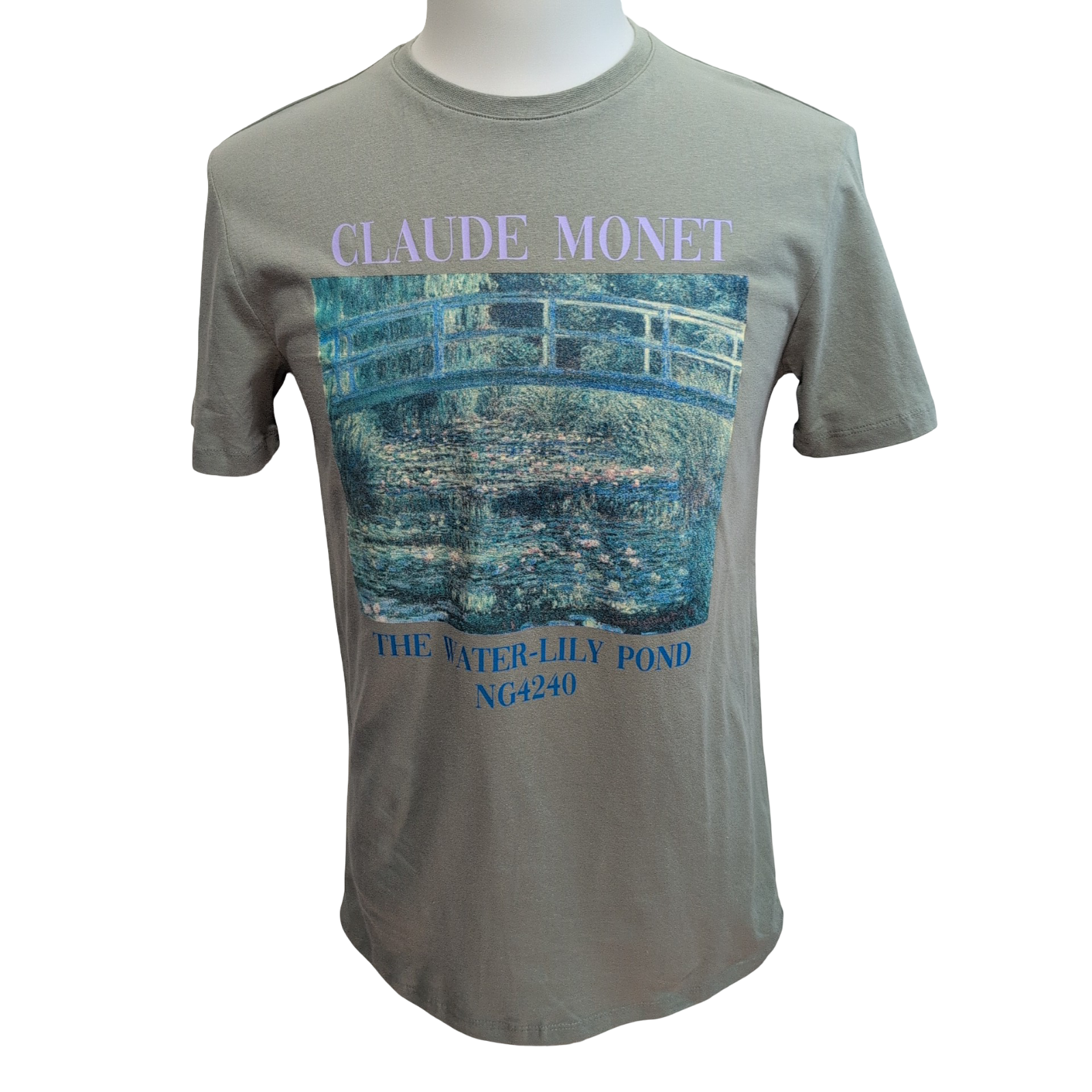 T-shirt Artistory S Kaki Claude Monet Water Lily Pond Neuf Étiquette