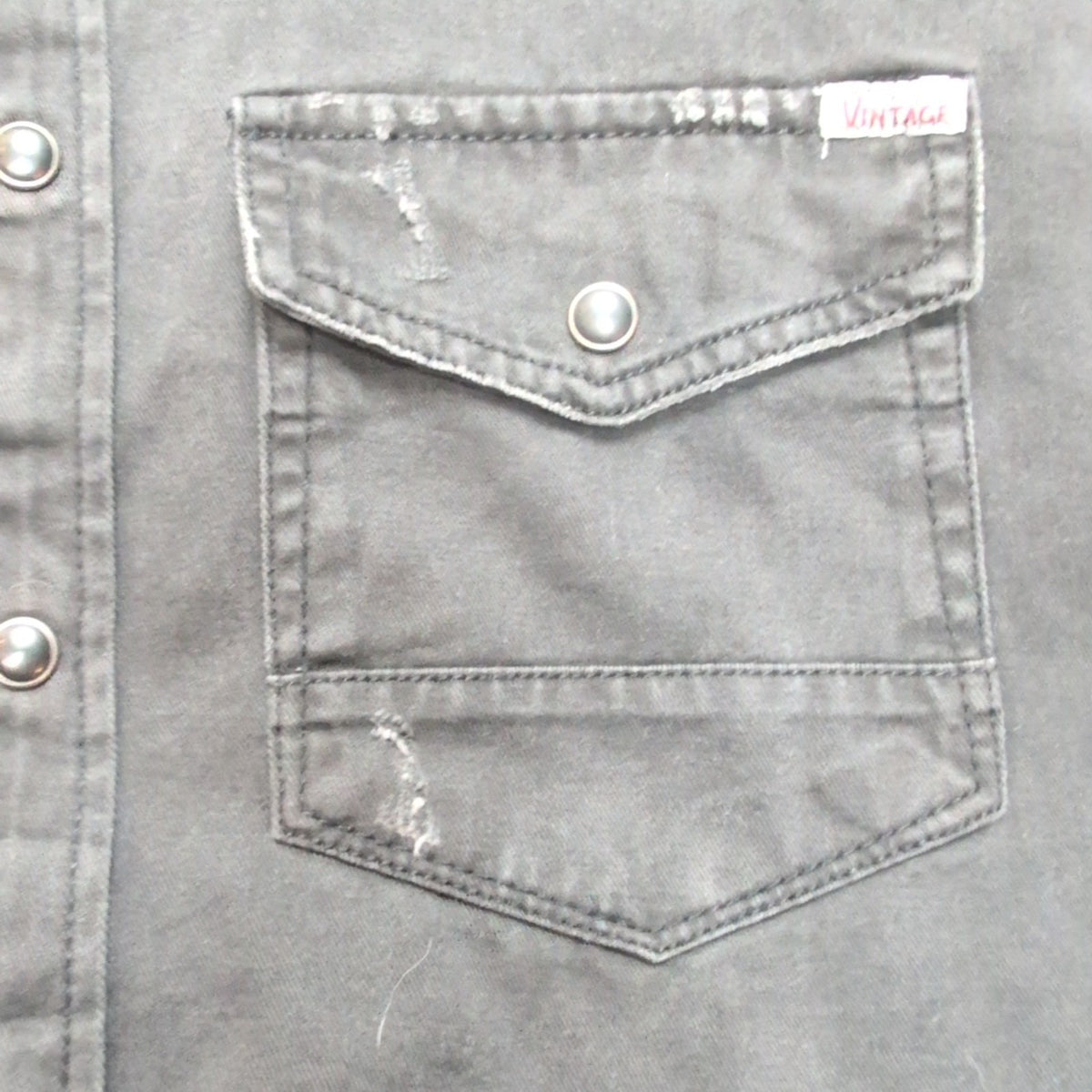 Chemise Jack & Jones Vintage Western Noir Style Vintage Jean Fin Taille S