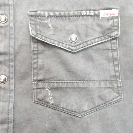 Chemise Jack & Jones Vintage Western Noir Style Vintage Jean Fin Taille S