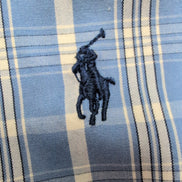 Chemise Ralph Lauren Blake M Bleu Blanc Carreaux Manches Courtes