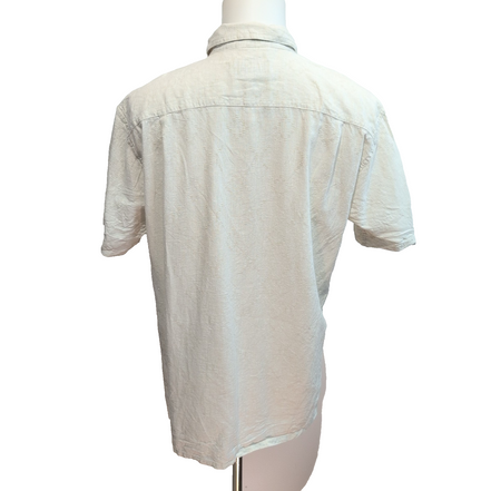 Chemise Patagonia L Chanvre Coton Beige Motifs Gaufrée Manches courtes 2 Poches