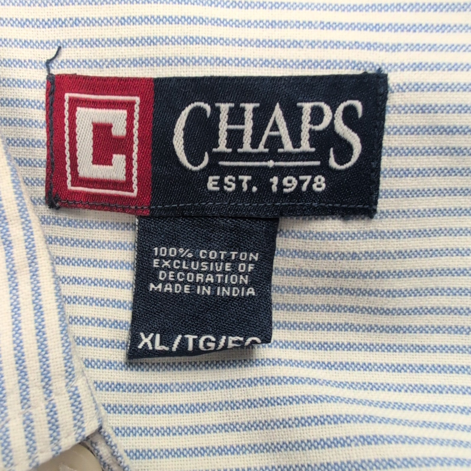 Chemise bleue à rayures taille XL #66e