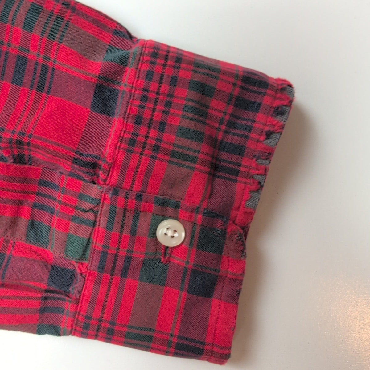 Chemise Ralph Lauren Big Shirt XL carreaux rouge noir logo marine manches longue