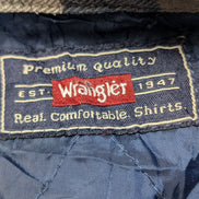 Wrangler Veste Surchemise Matelassée Carreaux Bleu Gris M Workwear 🔥|258S