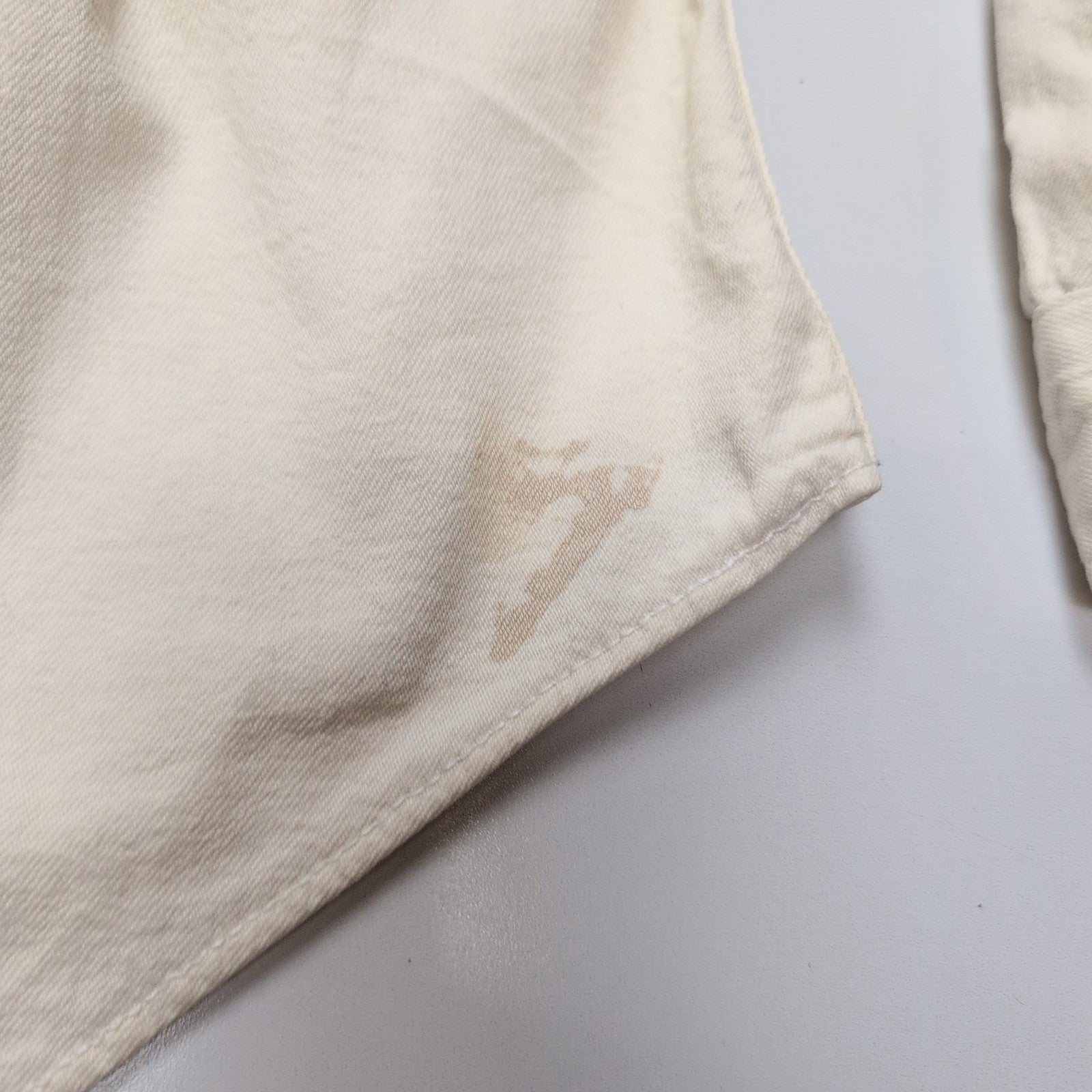 Chemise LEVI'S Homme M Blanc Cassé en Jean Manches Longues Poches